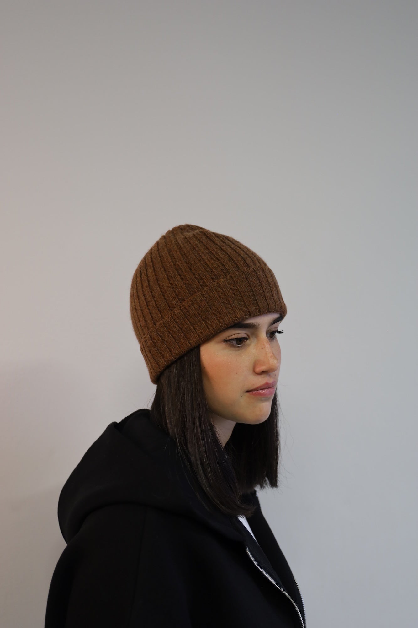 Ribbed G-Beanie Marrone