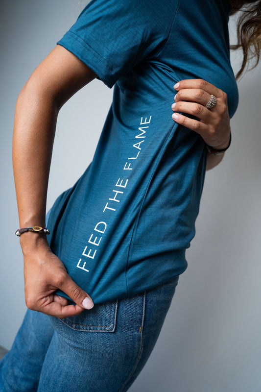 Merino G-Shirt Blu Perla