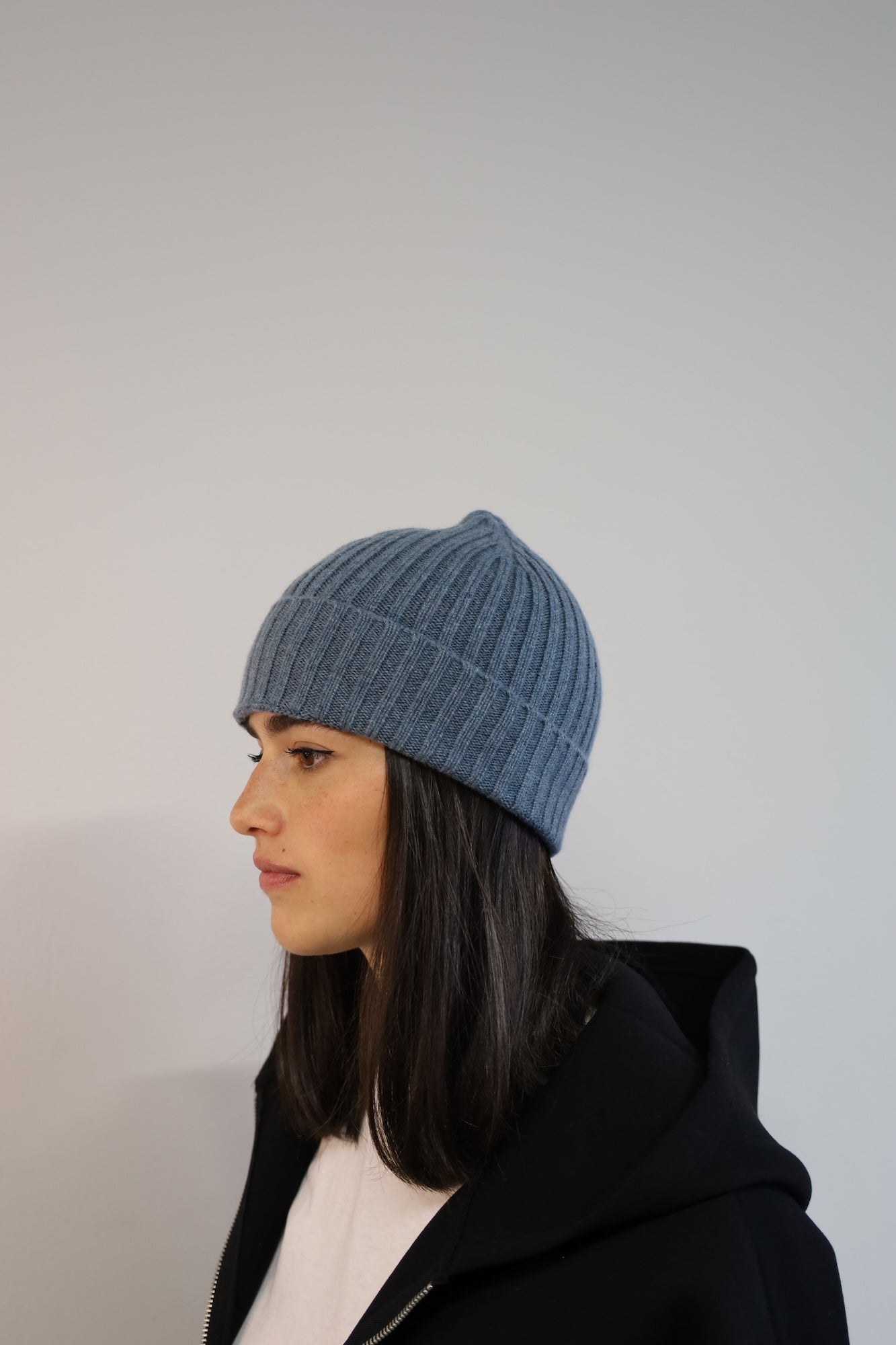 Ribbed G-Beanie Azzurro