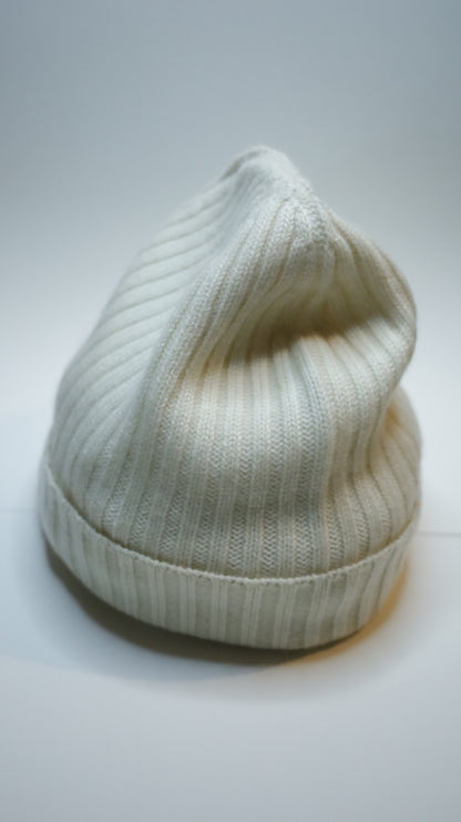 Ribbed G-Beanie Bianco