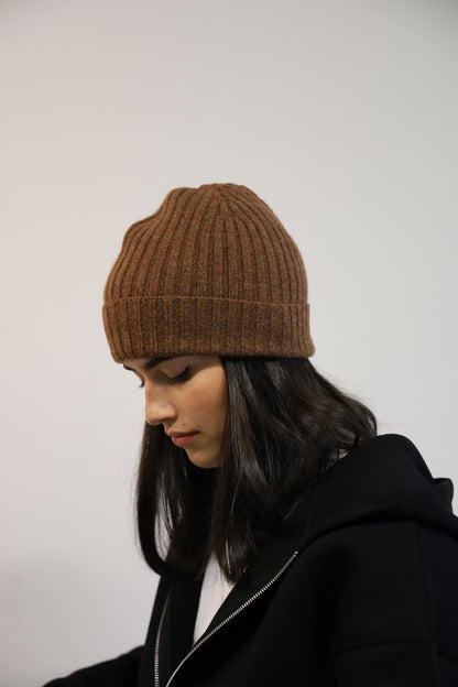 Ribbed G-Beanie Marrone