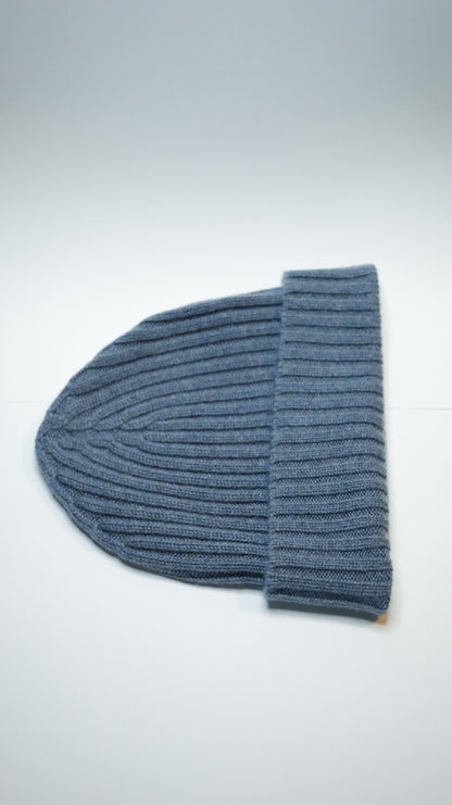 Ribbed G-Beanie Azzurro