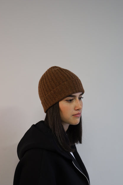 Ribbed G-Beanie Marrone
