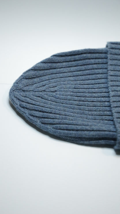Ribbed G-Beanie Azzurro
