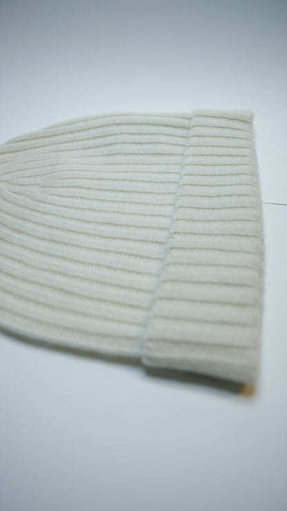 Ribbed G-Beanie Bianco