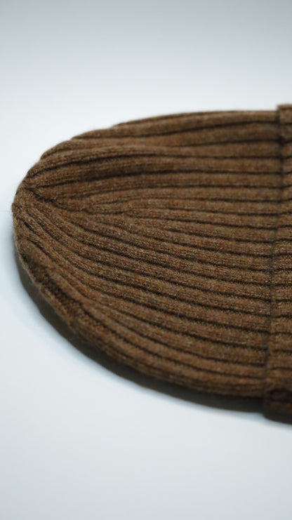 Ribbed G-Beanie Marrone
