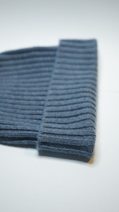 Ribbed G-Beanie Azzurro