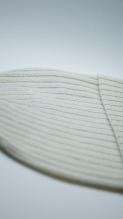 Ribbed G-Beanie Bianco