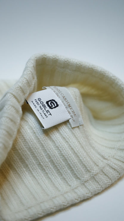 Ribbed G-Beanie Bianco