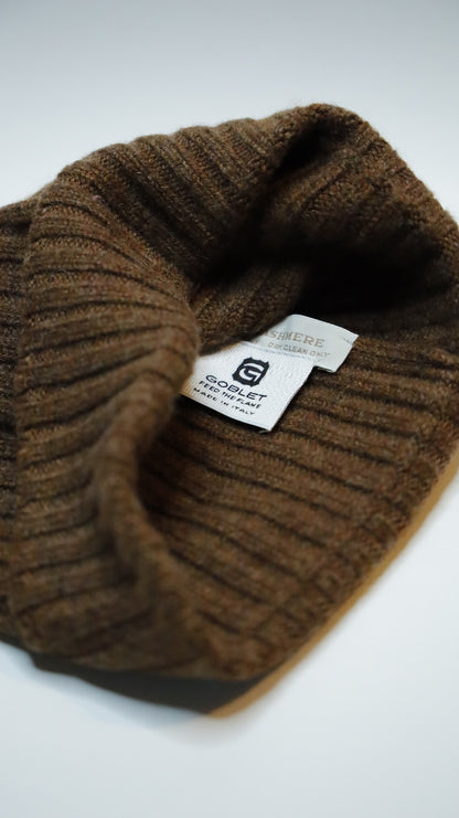 Ribbed G-Beanie Marrone