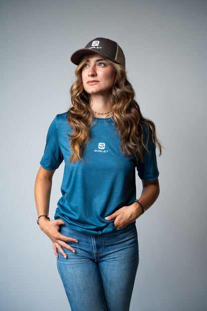 Merino G-Shirt Blu Perla