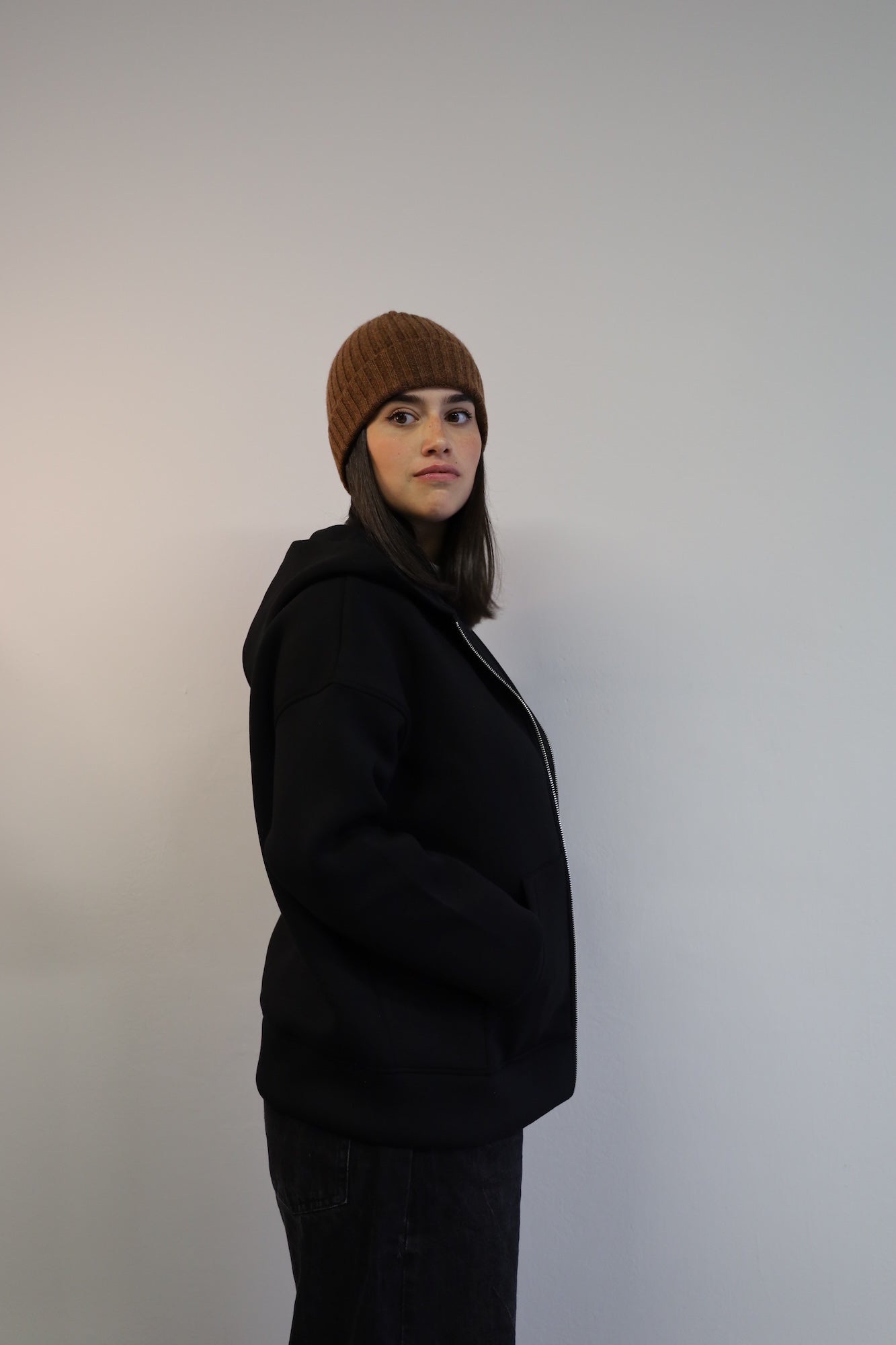 Ribbed G-Beanie Marrone