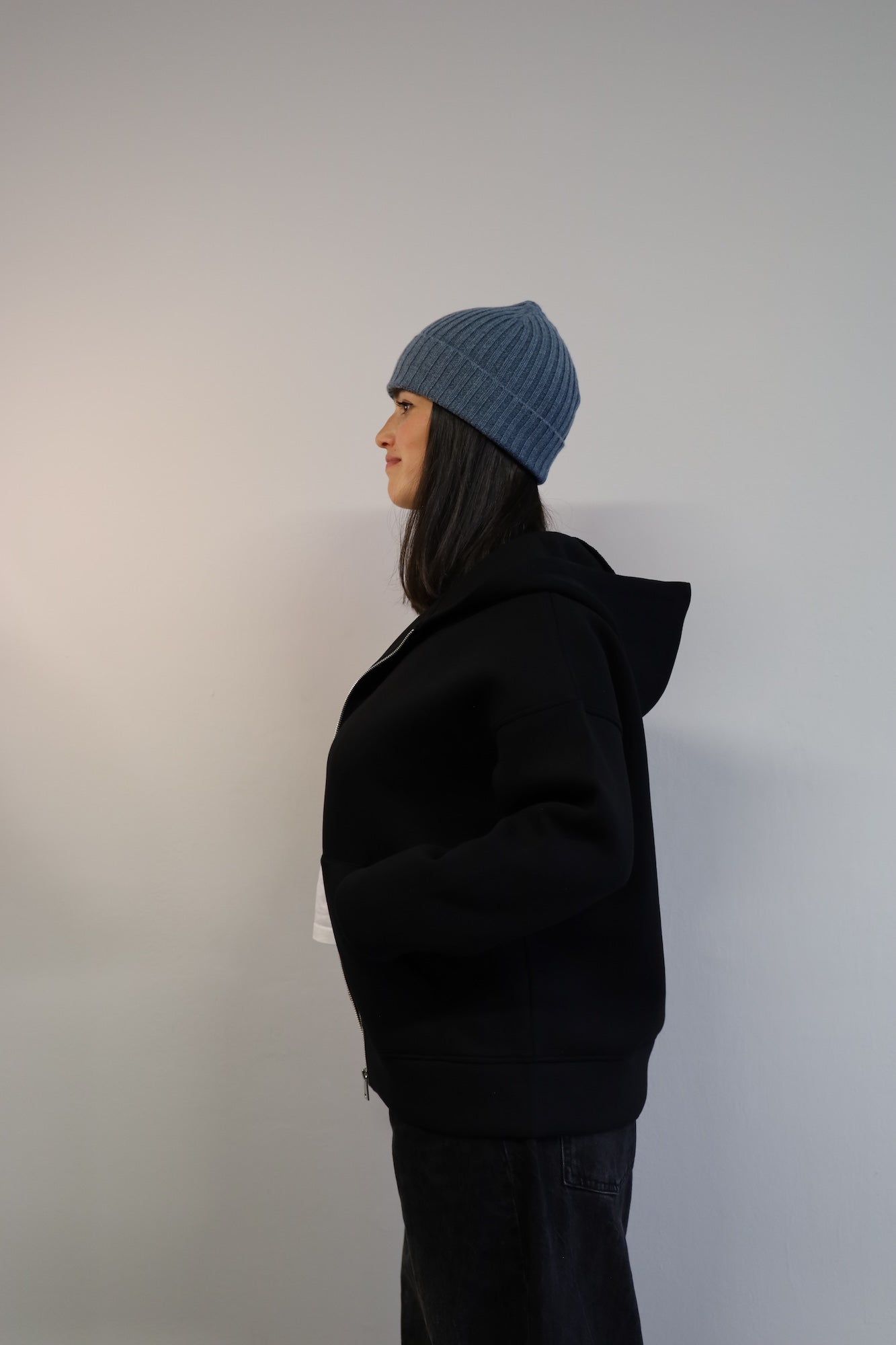 Ribbed G-Beanie Azzurro