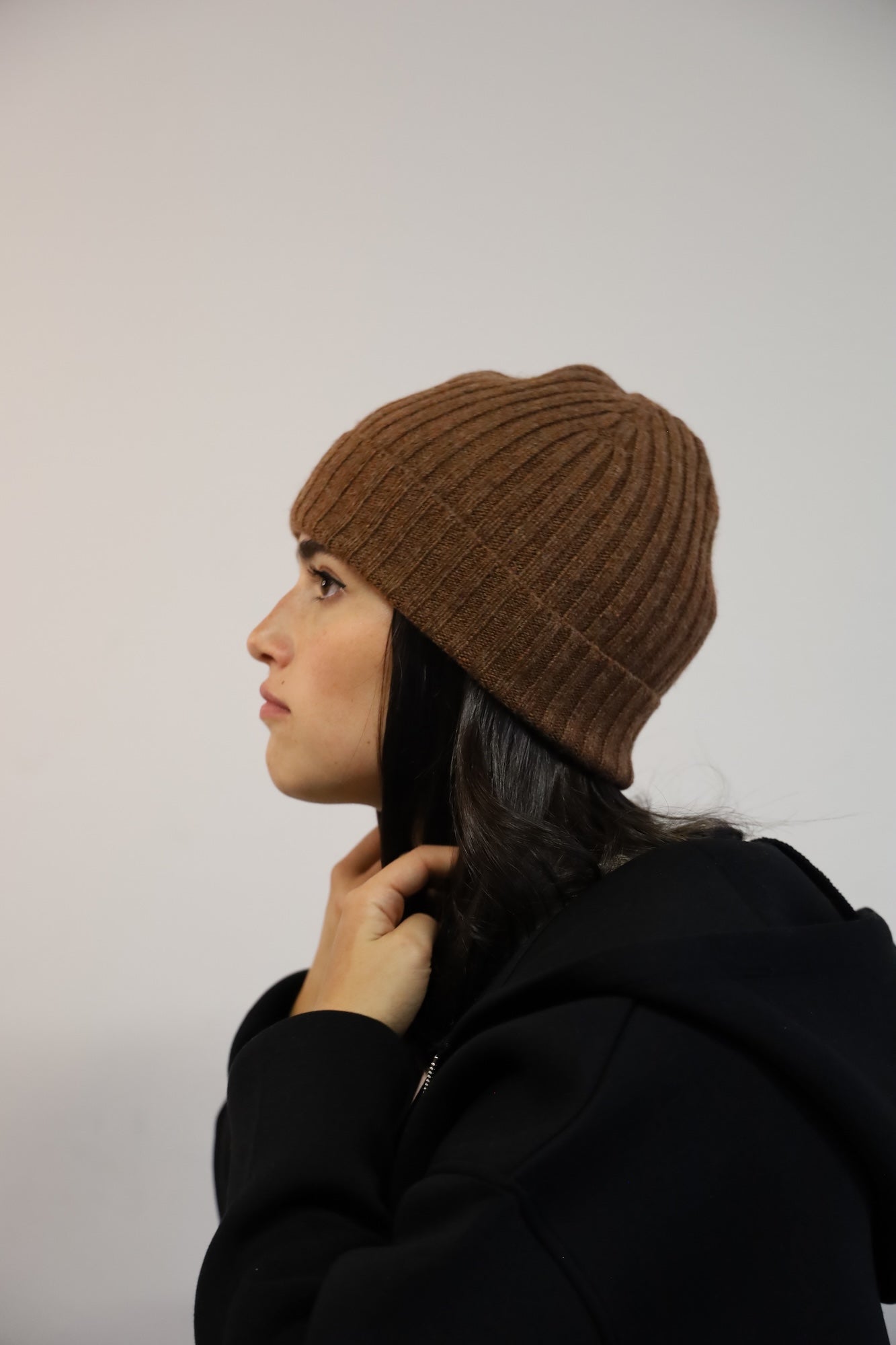 Ribbed G-Beanie Marrone